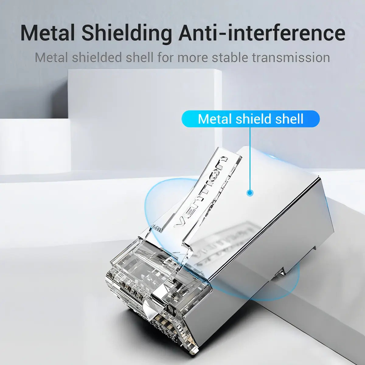 Ficha Plug Cat6 Rj45 Utp Modular X100 Cable De Red - Vention