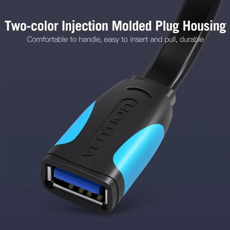 Alargue Usb 3,0 Cable 3 M Extensor Alta Velocidad Vention Negro