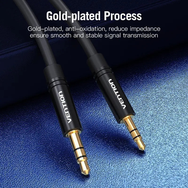 Cable Audio Auxiliar 1m Jack 3,5mm Macho A Macho Vention