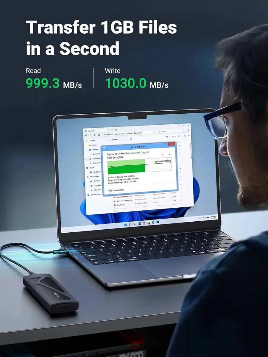 Carry Disk Usb 3,2 Gen2 M,2 Nvme Ssd 10gbps Ugreen Negro