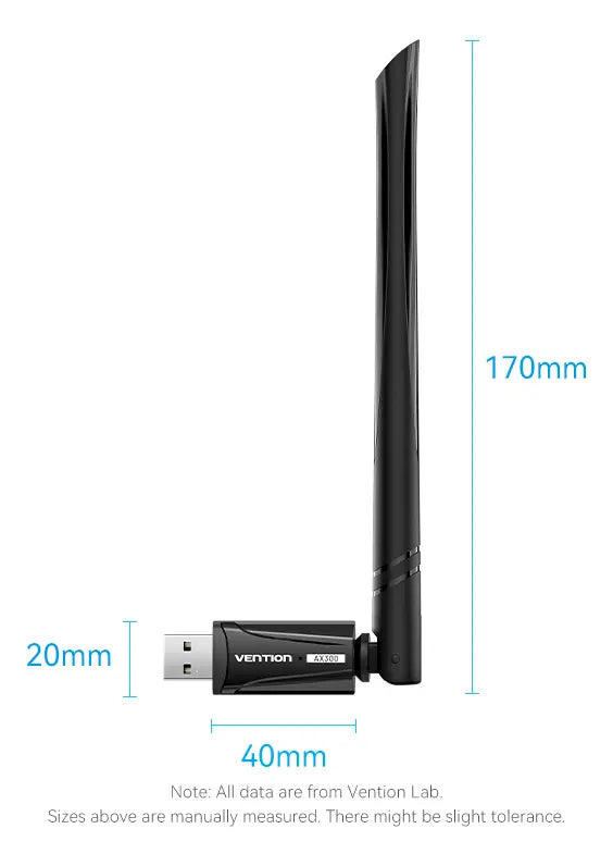 Adaptador Antena Wifi Usb Receptor Inalambrico Vention Kdvb0