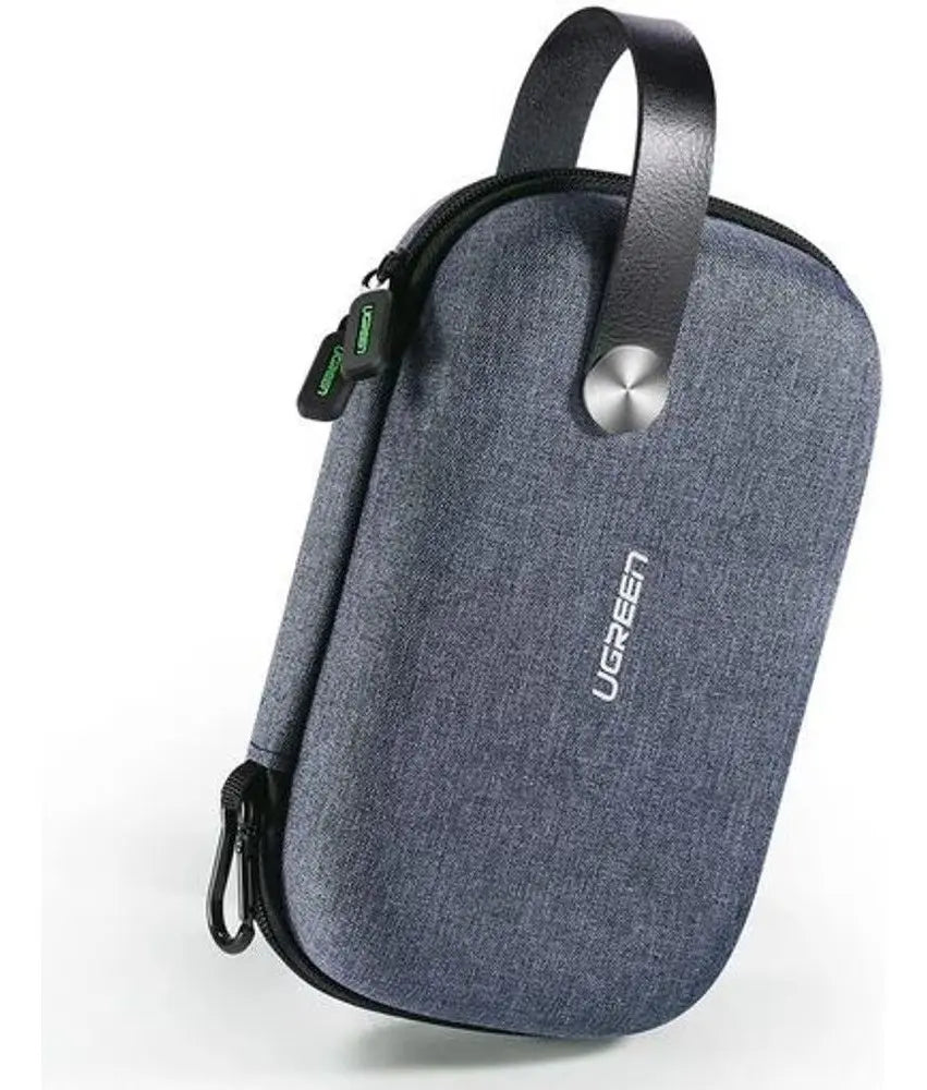 Estuche Organizador De Cables Memorias Discos Viaje Ugreen Gris Oscuro