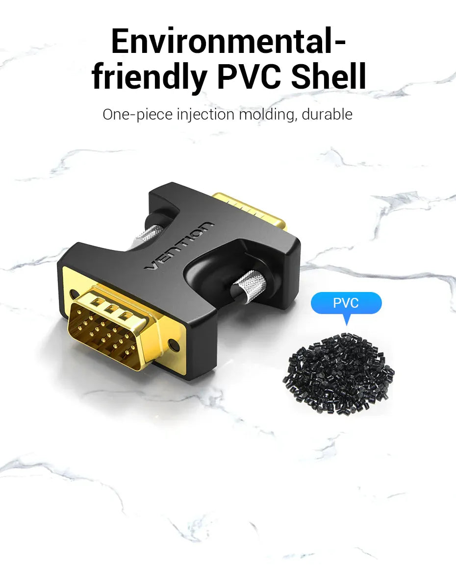 Adaptador Union Vga Extensor Macho A Macho Ficha Vention