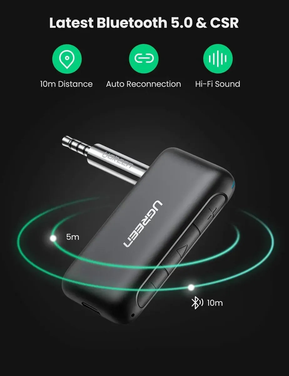 Receptor Adaptador Bluetooth 5,0 Ugreen Control Volumen Auto