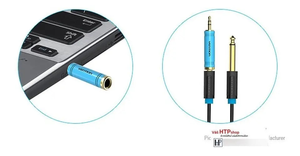 Adaptador Audio Jack 3,5mm Macho A 6,5mm Hembra - Vention