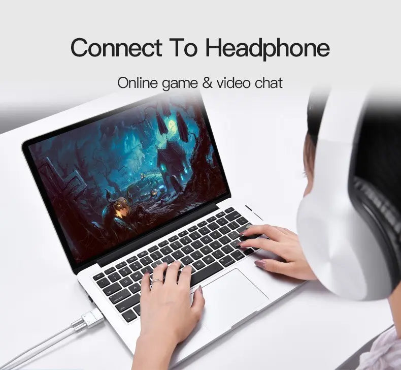Adaptador 2 Auriculares A Una Salida Mini Plug 3,5 Vention