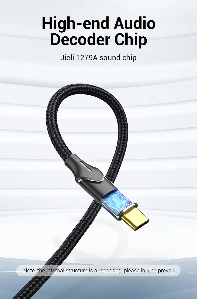 Cable De Audio Premium Usb-c Macho A Rca Macho 1,5 M Vention