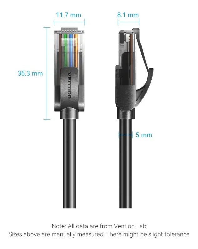 Cable De Red Rj45 Cat5e Ethernet Patch 0,2 M Vention