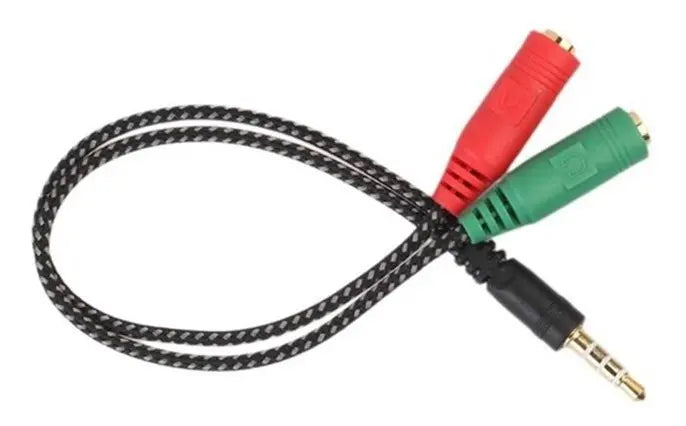 Cable Adaptador Splitter Audio 3,5mm Mic Auricular Evox