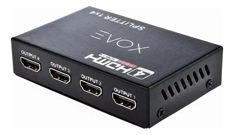 Splitter Hdmi 1x4 1080p Activo Con Fuente Evox