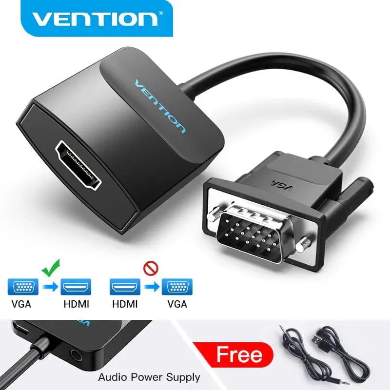 Cable Adaptador Vga Macho A Hdmi 15cm Vention