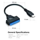 Adaptador Usb C A Sata 2,5 Para Discos Y Grabadoras - Evox Negro