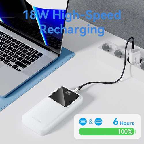 Power Bank Cargador Portatil 20000mah Incluye Cable Vention