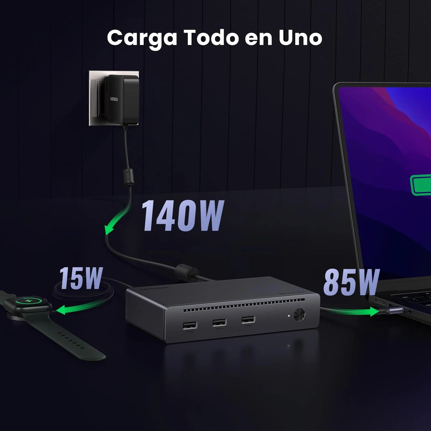 Docking Station 8 En 1 Thunderbolt 4 Estacion Gan Ugreen