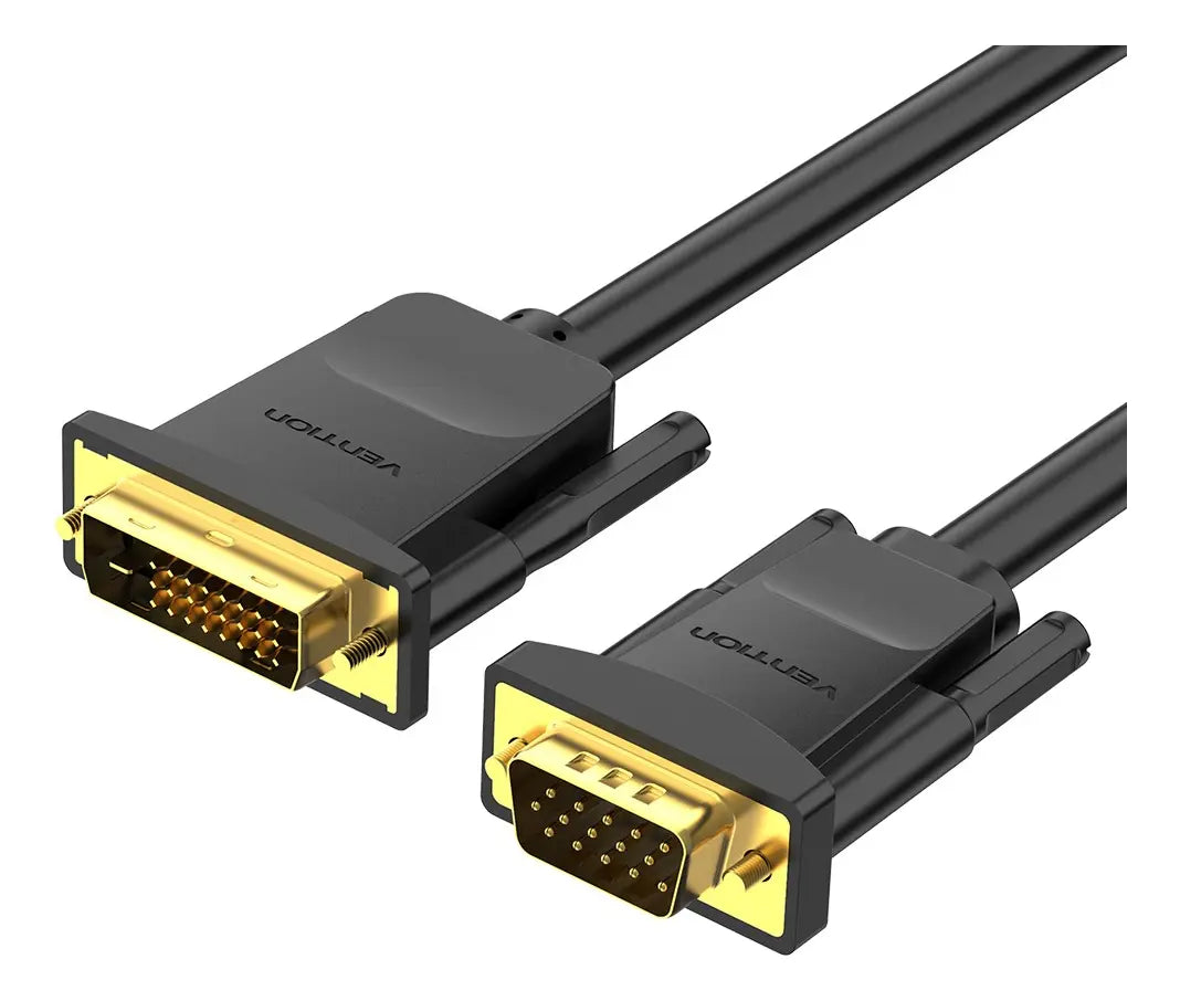 Cable De Video Dvi 24+1 A Vga Hd 1080p 60hz 1 Metro Vention Negro