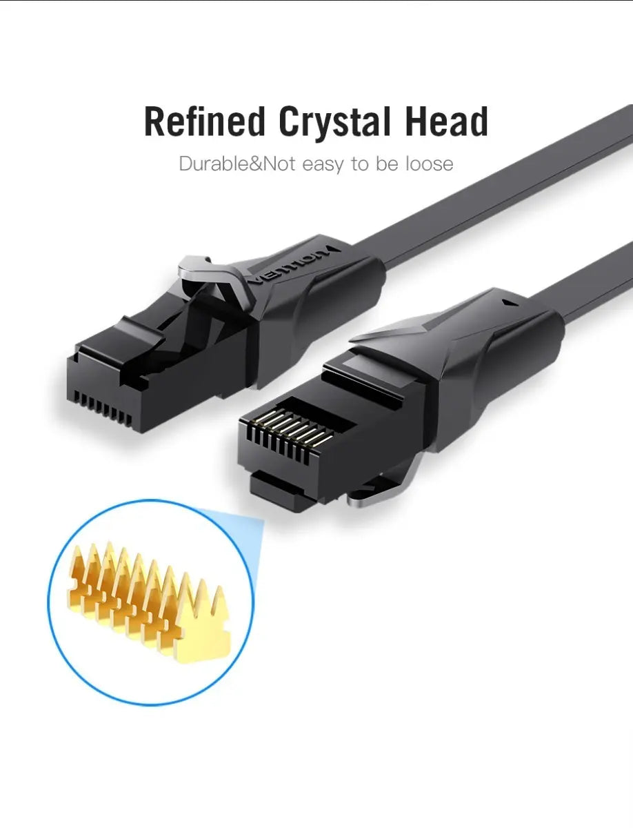 Cable De Red Cat6 Patch Cord Utp Flat 1,5m Rj45 Vention