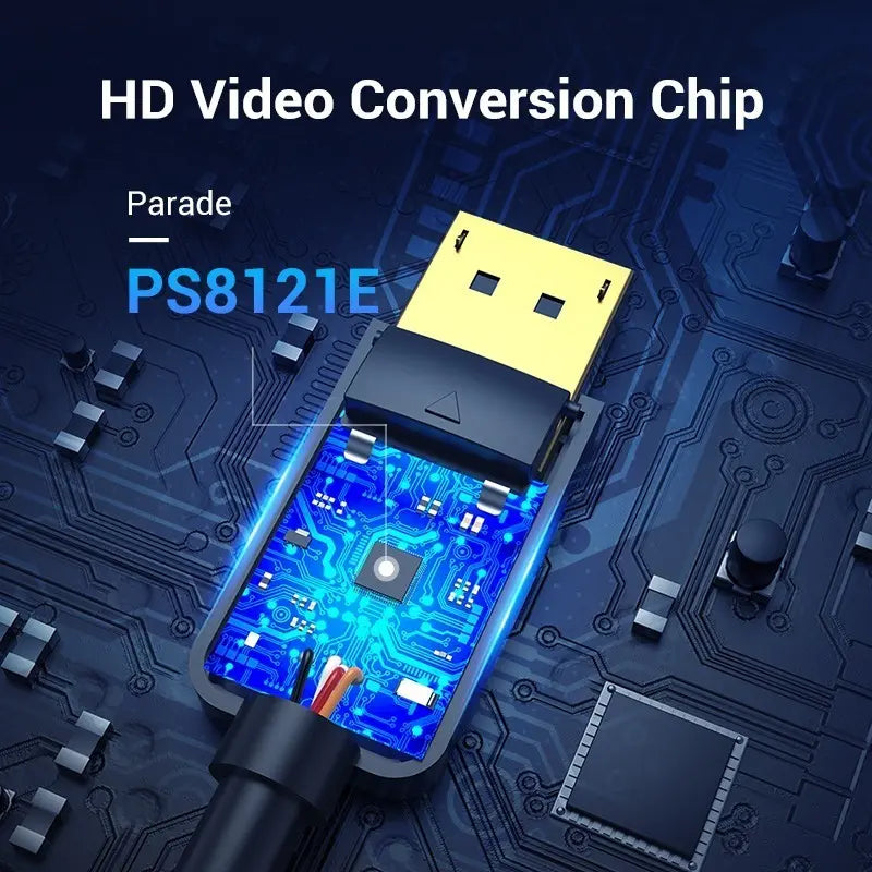 Cable Premium Adaptador 1 M Display Port A Dvi Hd Vention Negro