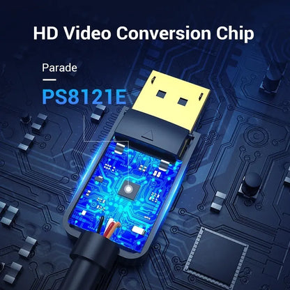 Cable Premium Adaptador 1 M Display Port A Dvi Hd Vention Negro