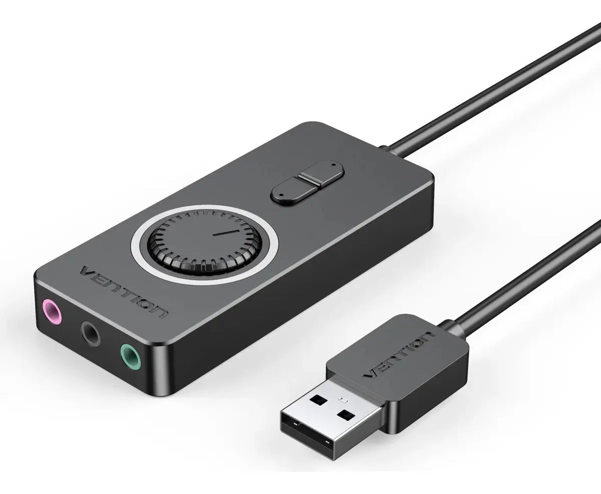 Tarjeta De Sonido Usb A Auxiliar Auricular Micro 1m Vention