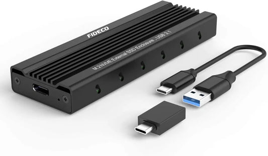 Carry Disk Case M2 Pcie Nvme Ssd Usb C 3,1 10 Gbps Fideco