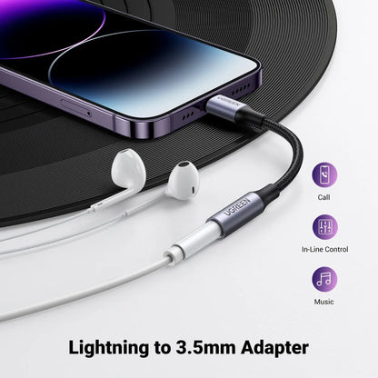 Adaptador Audio Para Lightning A Jack Hembra 3,5mm Ugreen