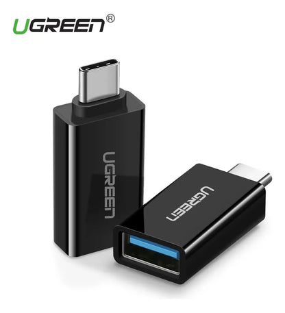 Adaptador Otg Usb 3,0 Hembra A Usb C Macho Ficha Ugreen Negro