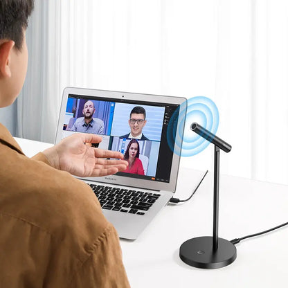 Micrófono Usb C De Escritorio Omnidireccional 360 Ugreen Negro