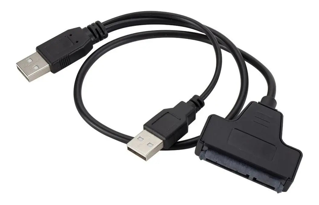 Cable Adaptador Usb 2,0 A Sata 2,5’ Discos Rígidos Y Ssd Negro
