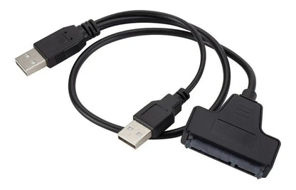 Cable Adaptador Usb 2,0 A Sata 2,5’ Discos Rígidos Y Ssd Negro