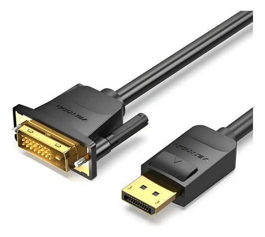 Cable Premium Adaptador 1 M Display Port A Dvi Hd Vention Negro
