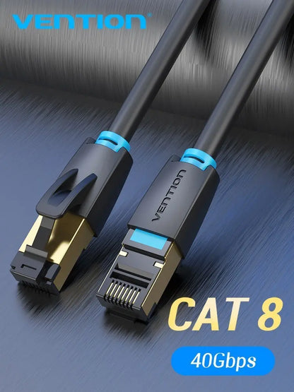 Cable De Red Cat8 Reforzado 2 M Patch Cord Sstp Rj45 Vention