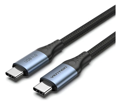 Cable Usb C 4,0 Trenzado 8k 60hz 5a 240w 40gbps 1m Vention - Negro
