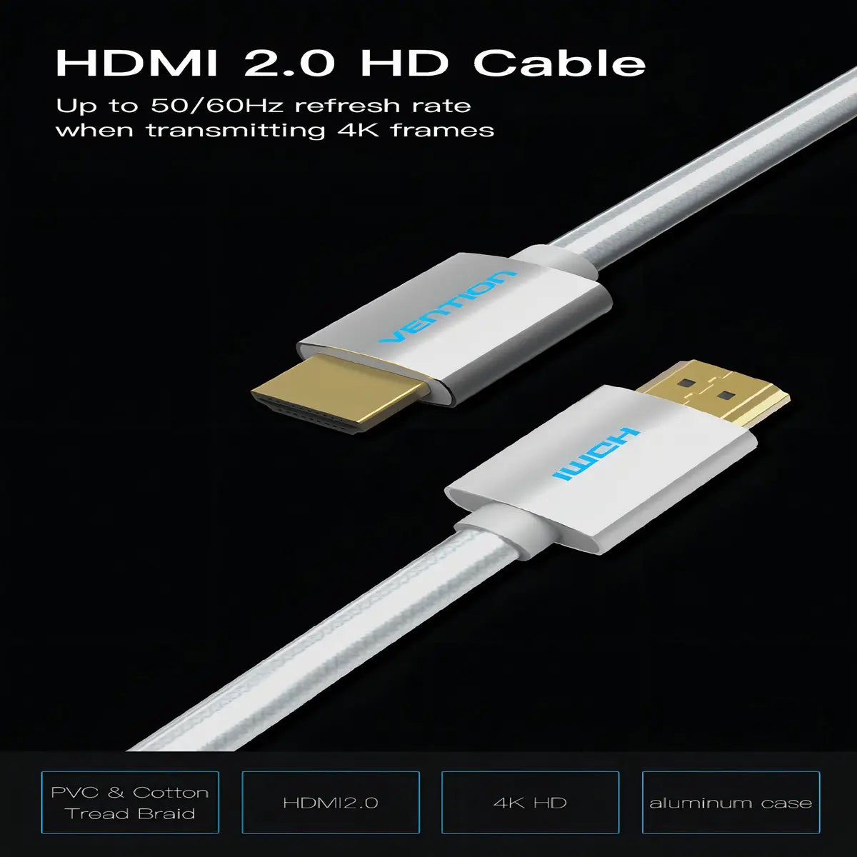 Cable Hdmi 2,0 Premium Cert 4k 1 Mt 18gbps 50/60 Vention