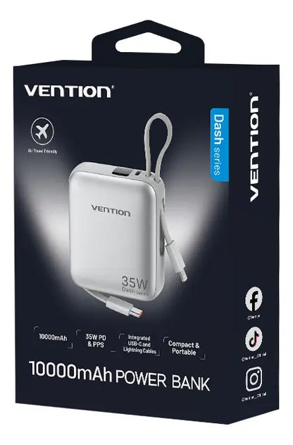 Cargador Portatil Power Bank Usb C Pd 10000mah 35w Vention