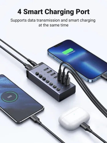 Hub Usb 3,0 7 Puertos Usb-c Con Switch De Encendido Ugreen
