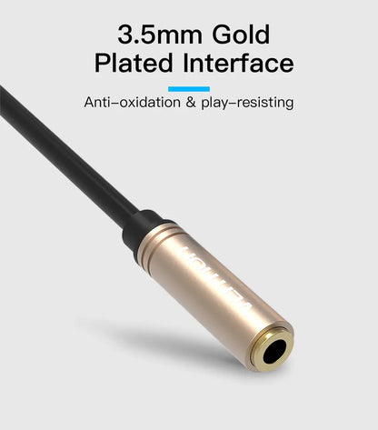 Adaptador Audio Plug 3,5 Hembra A Hembra 0,30 Metros Vention