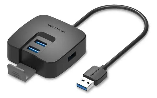 Hub Adaptador Usb 4 Puertos 3,0 + Power Micro Usb Vention Negro