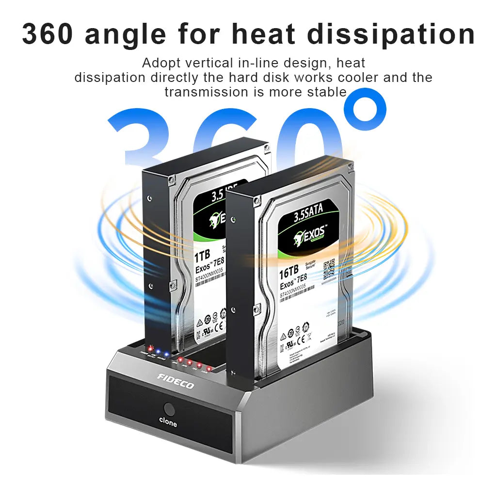 Docking Station 3 Bahias Clonador Ide Sata Hdd Ssd Fideco