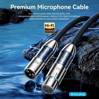 Cable Xlr Macho Hembra Canon Vention 3 Metros Hifi Microfono
