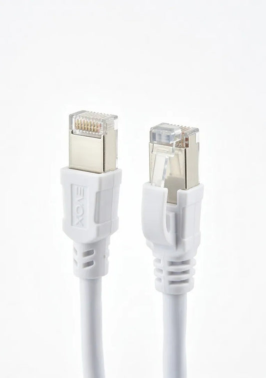 Cable De Red Evox Cat6a 30 Cm Gris Patch Cord Rj45 Internet