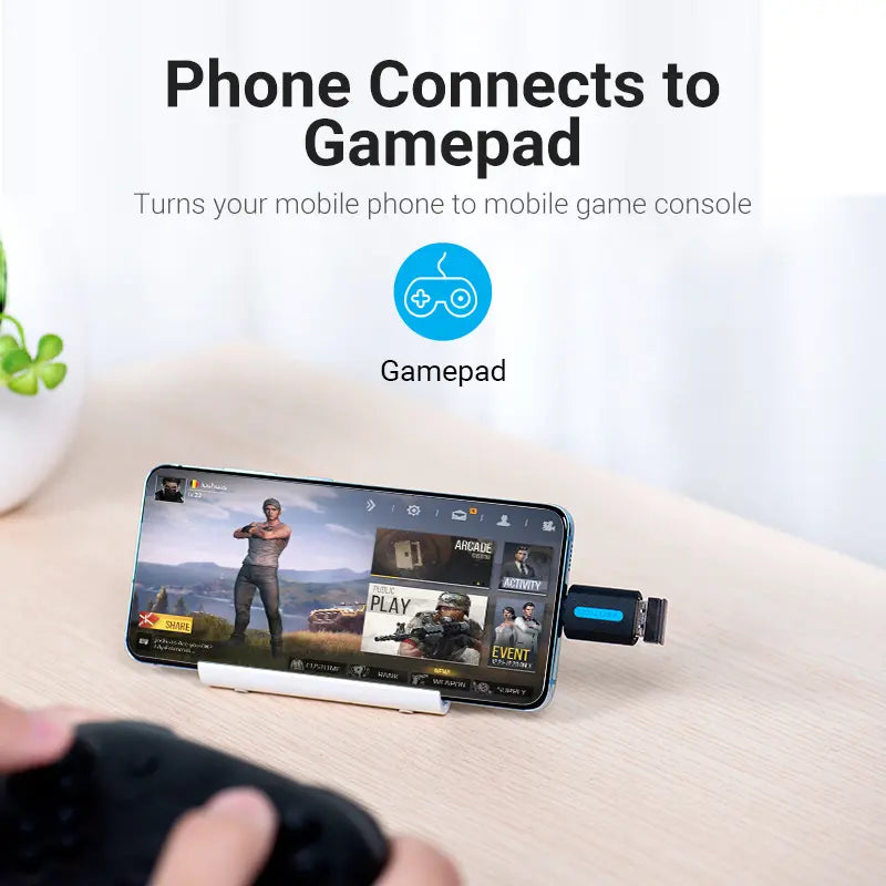 Adaptador Usb-c A Usb Hembra 3,0 Otg 5gbps Vention Negro