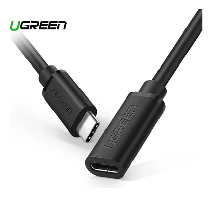 Cable Extensor Usb C Macho A Hembra Adaptador 4k 0,5m Ugreen Negro - 50cm