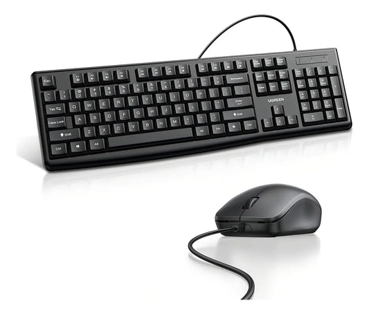 Kit Teclado Y Mouse Usb Ugreen Combo Business Premium 1200dp Negro