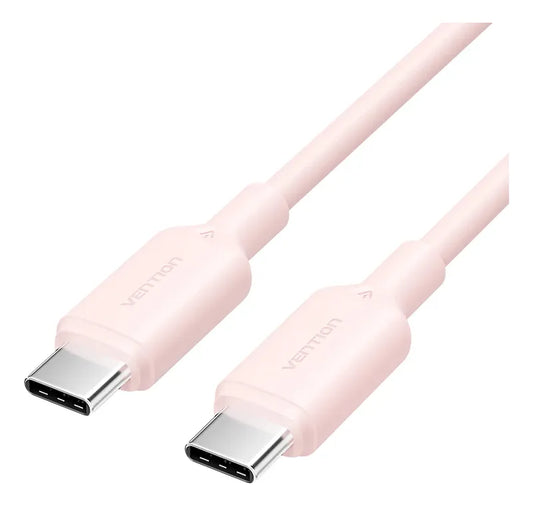 Cable Usb C Carga Rapida Vention 60w 3a 2 Metros Rosa