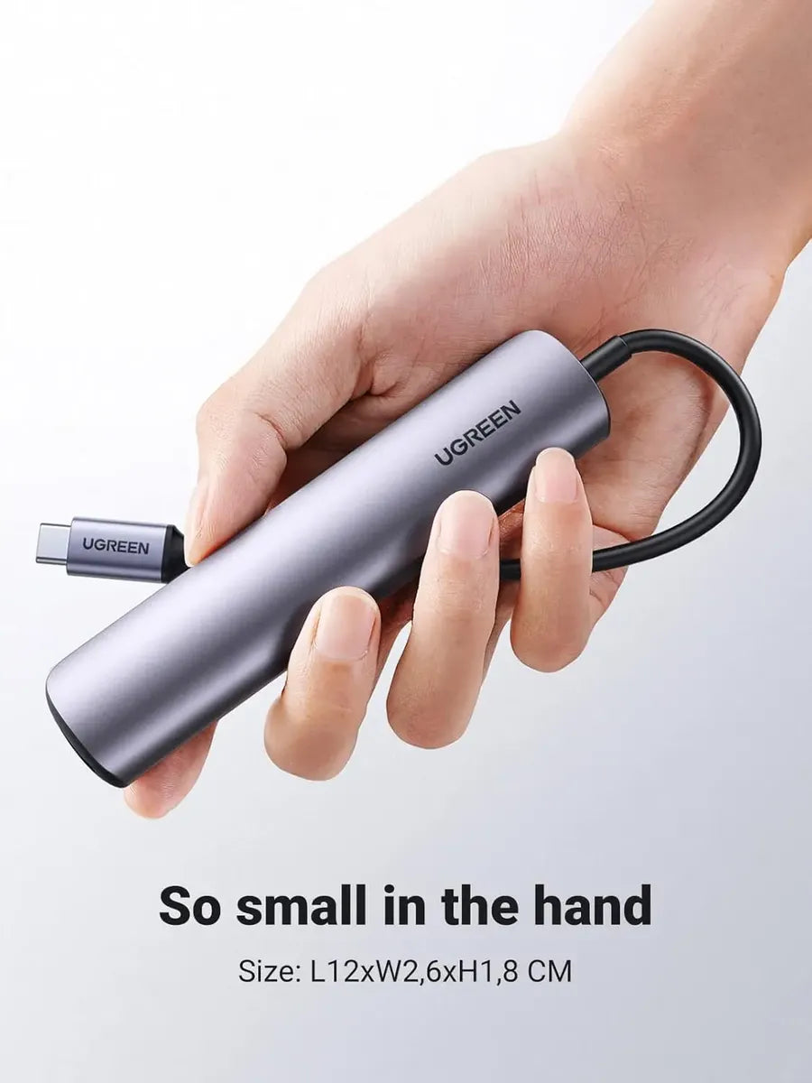 Hub Usb-c Multipuerto 5x1 Usb 3,0 Hdmi Rj45 Gigabit Ugreen