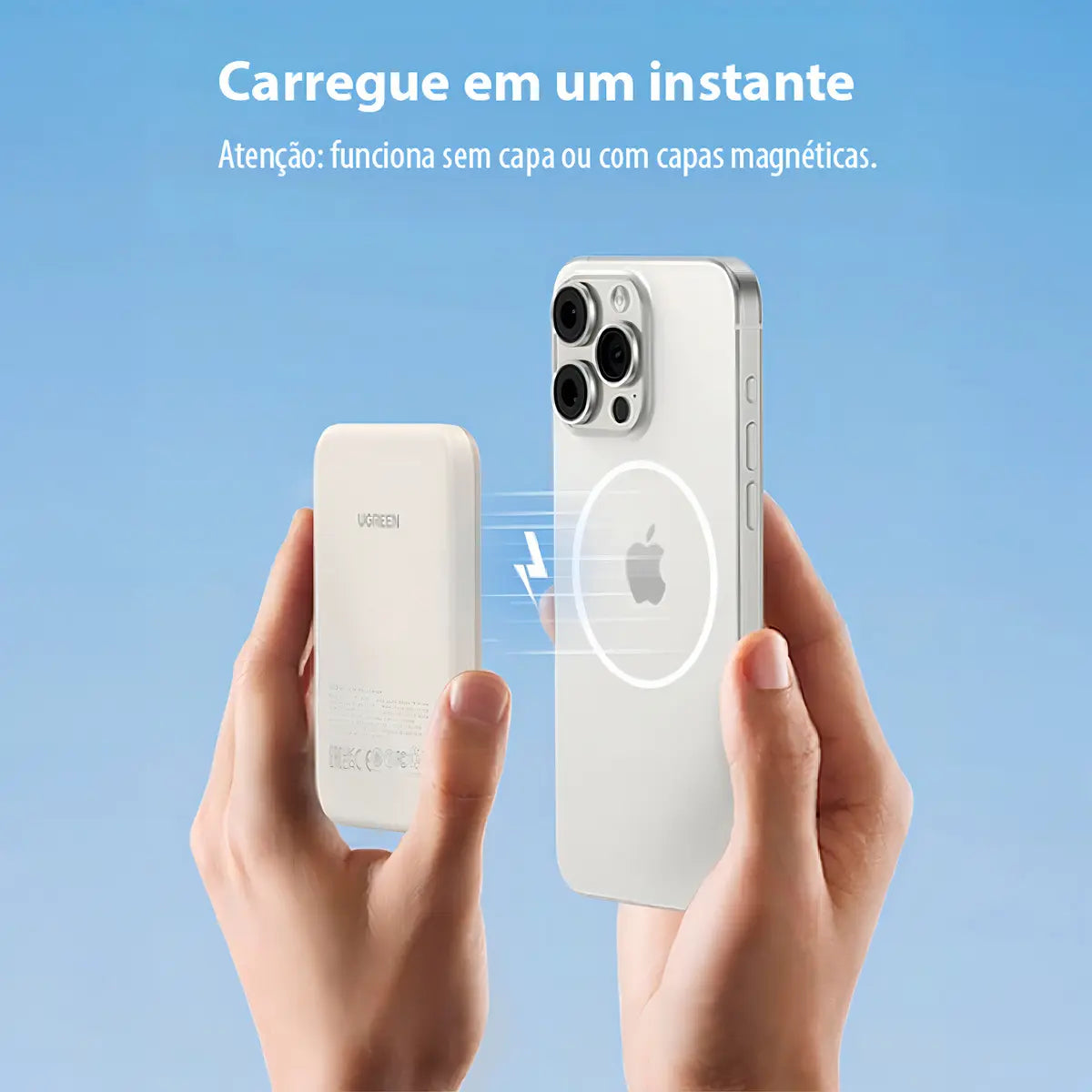 Power Bank Cargador Portatil Magnetico 5000mah Ugreen Blanco