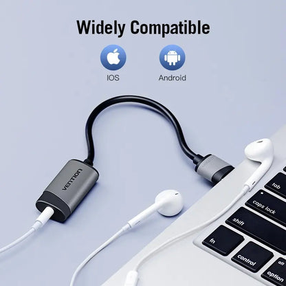 Adaptador Tarjeta Sonido Externo Usb Audio Microfono Vention