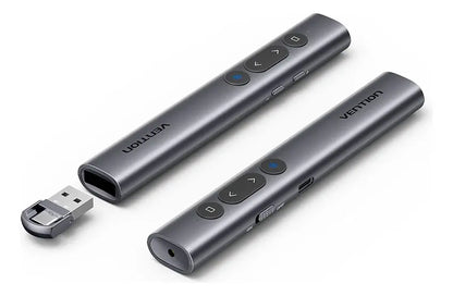 Presentador Inalambrico Puntero Laser Control Remoto Vention Plateado