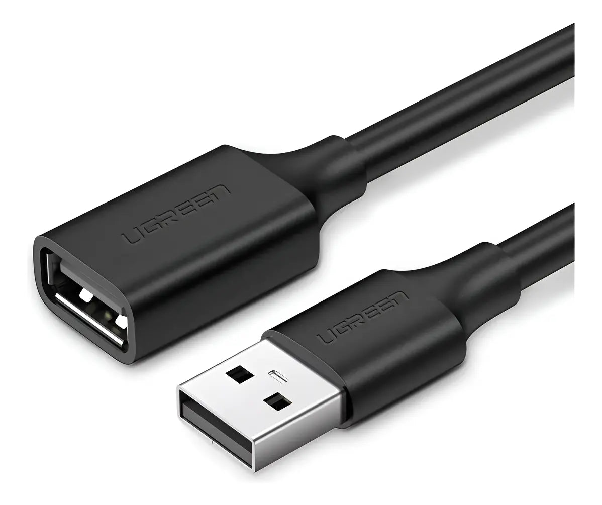 Cable Premium Usb 2,0 Macho A Hembra 2 Metros Ugreen Negro