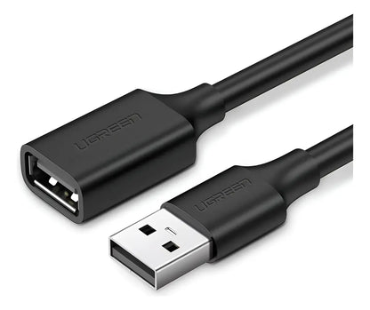 Cable Premium Usb 2,0 Macho A Hembra 2 Metros Ugreen Negro